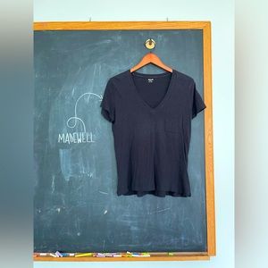 Madewell Whisper Cotton V-Neck Pocket Tee Size M
